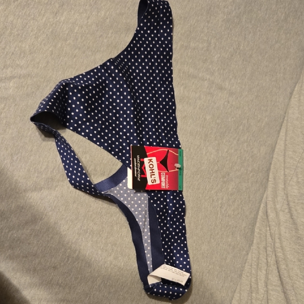 Kohl's Blue and White Polka Dot Panties Intimates - New With Tags